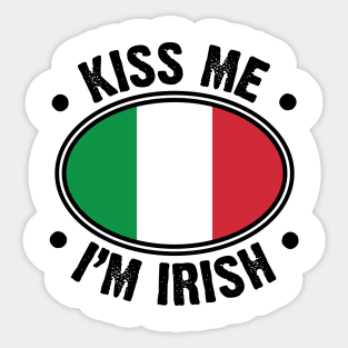 Kiss Me I'm Irish Italian Flag v2 Sticker